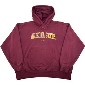 VTG y2k Men's Nike Arizona State Sun Devils Center Swoosh Hoodie Sweatshirt Sz L